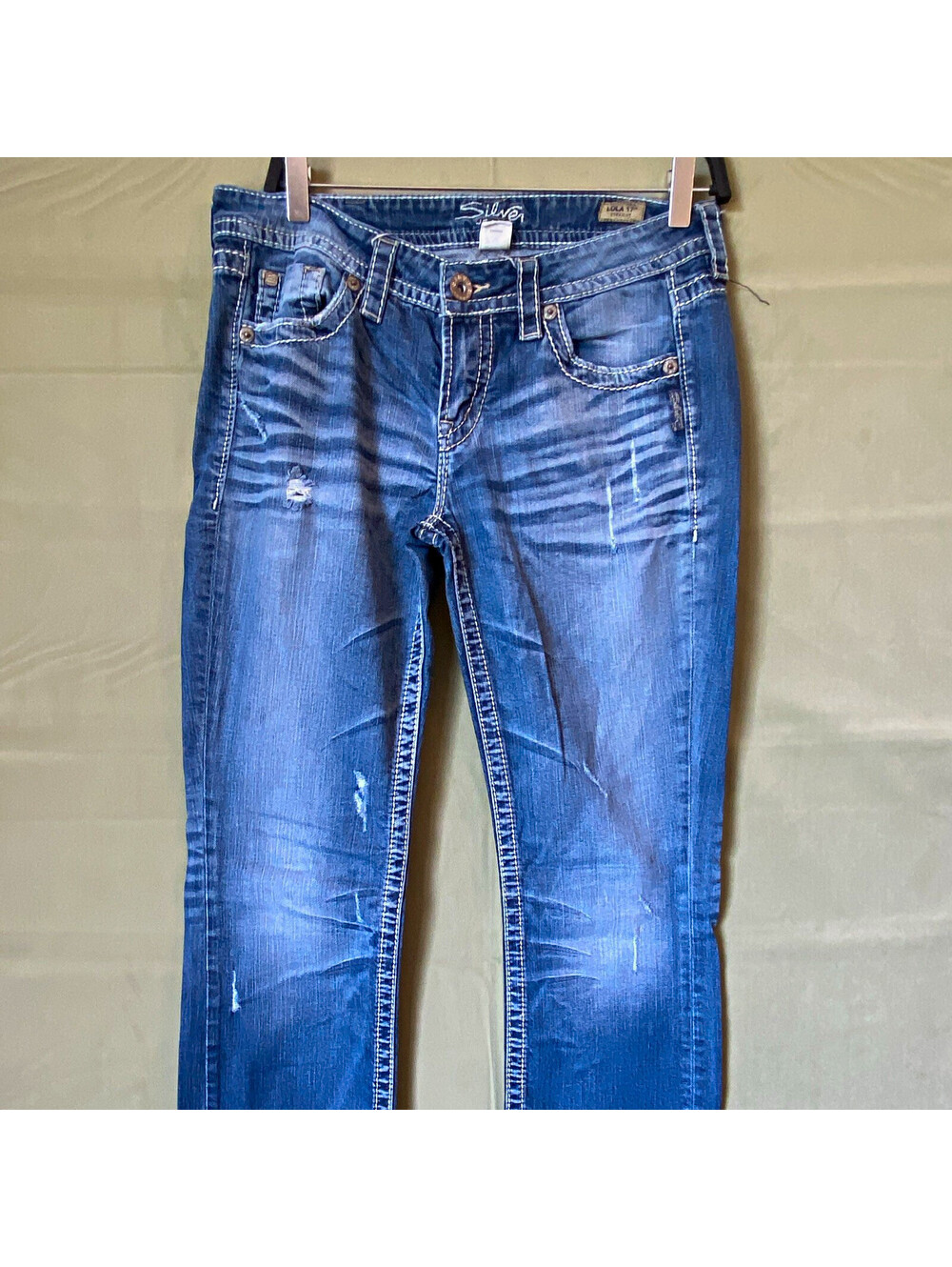 Silver Jeans Women's Straight Jeans Mid W30/L33 Rise Medium Wash Vintage
